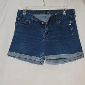 Oldy Navy size 8  blue denim shorts with cuffed hem
